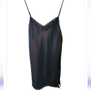 Victoria's Secret Black Lace Slip Dress Indie  Sleeze Whimsigoth Grunge Festival